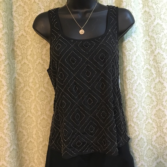 Search for Sanity Tops - Search For Sanity beaded sleeveless blouse